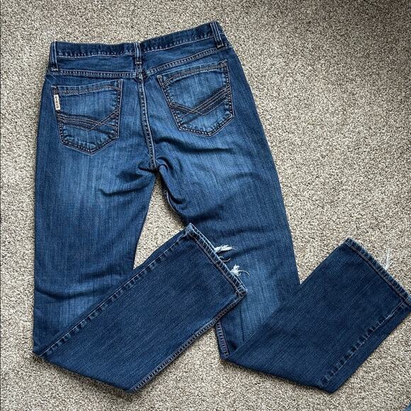 Cinch Ian Men's Dark Blue Western Bootcut Jeans - Size 34x38 - Pre-Owned - Picture 6 of 9